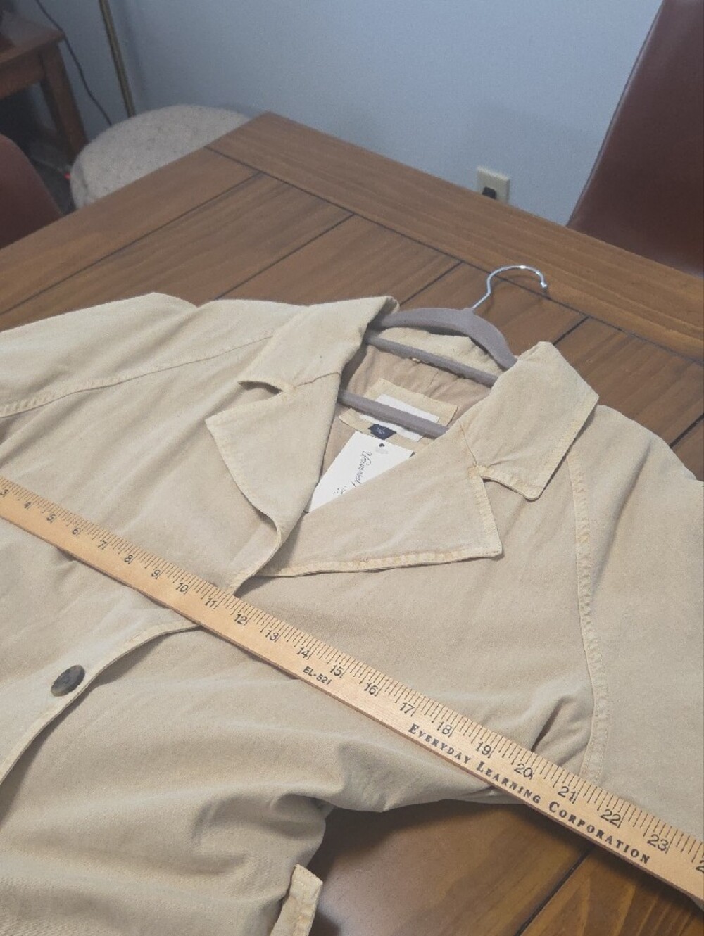 Universal Thread Beige Trench Coat with Belt - Picture 14 of 16